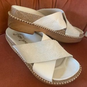 Free People Bone Leather Clogs
